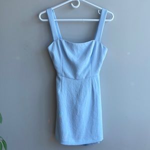 Wilfred Aritzia Ecoulement Mini Dress in Pastel Blue